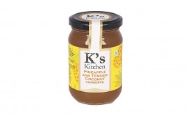 K's Kitchen Pineapple and Tender Coconut Conserve  Glass Jar  330 grams